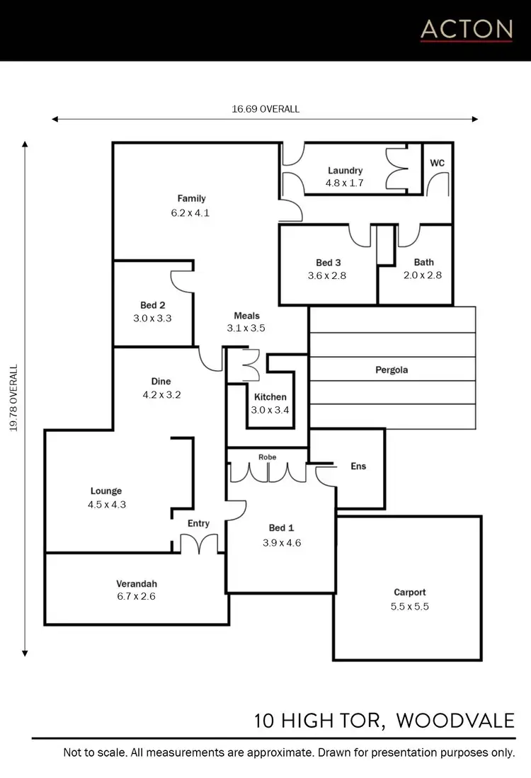 Floorplan of Homely house listing, 10 High Tor, Woodvale WA 6026