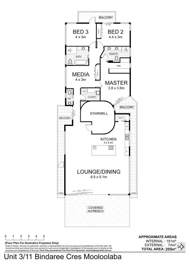 Floorplan of Homely unit listing, 3/11 Bindaree Crescent, Mooloolaba QLD 4557