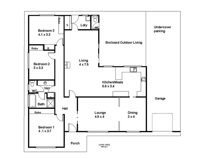 Floorplan of Homely house listing, 45 Twenty First Street, Renmark SA 5341