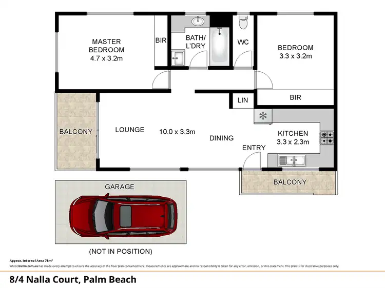 Floorplan of Homely unit listing, 8/4 Nalla Court, Palm Beach QLD 4221