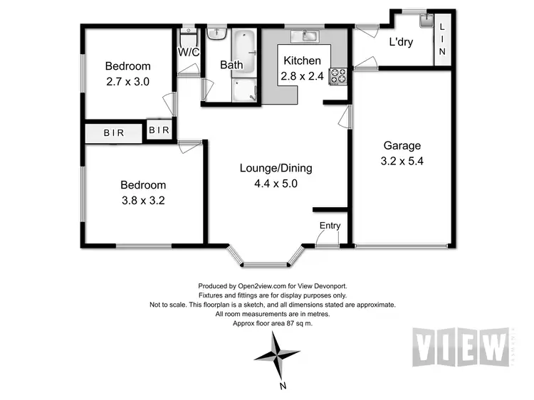 Floorplan of Homely unit listing, Unit 2 / 8 Fairlie Street, Latrobe TAS 7307