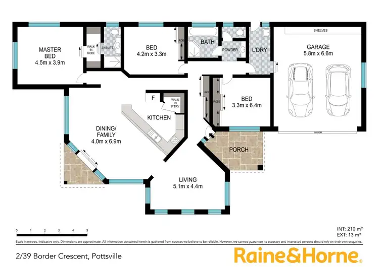 Floorplan of Homely semi-detached listing, 2/39 Border Crescent, Pottsville NSW 2489