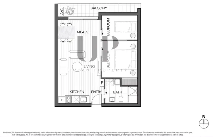 Floorplan of Homely apartment listing, 502/253 Franklin Street, Melbourne VIC 3000