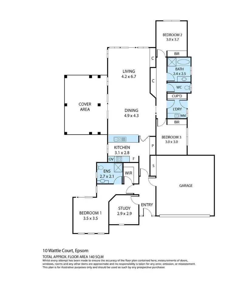 Floorplan of Homely house listing, 10 Wattle Court, Epsom VIC 3551