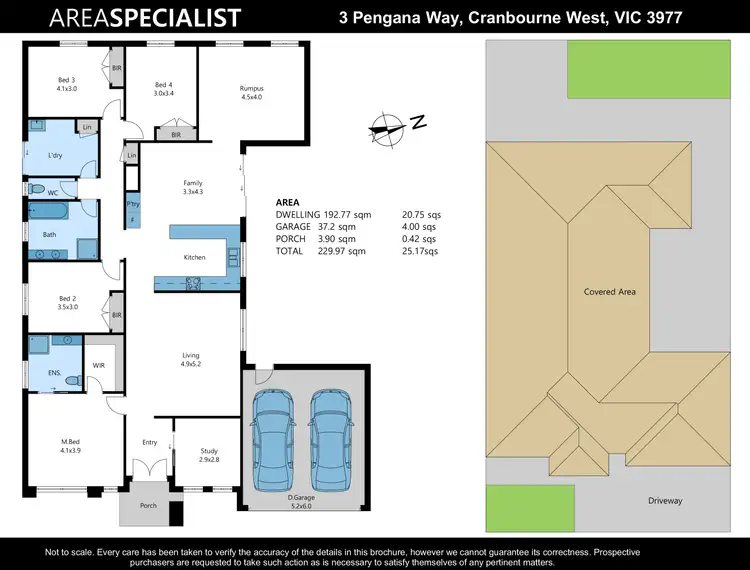 Floorplan of Homely house listing, 3 Pengana Way, Cranbourne West VIC 3977