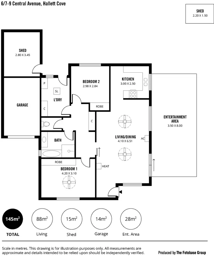 Floorplan of Homely unit listing, 6/7-9 Central Avenue, Hallett Cove SA 5158