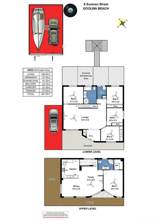 Floorplan of Homely house listing, 6 Sunman Street, Goolwa Beach SA 5214