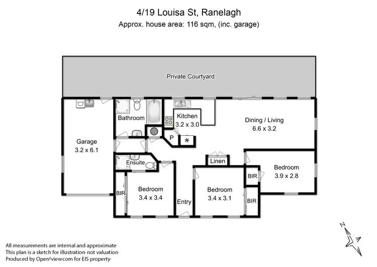 Floorplan of Homely villa listing, 4/19 Louisa Street, Ranelagh TAS 7109
