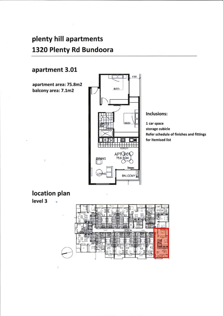 Floorplan of Homely apartment listing, 301/1320 Plenty Road, Bundoora VIC 3083