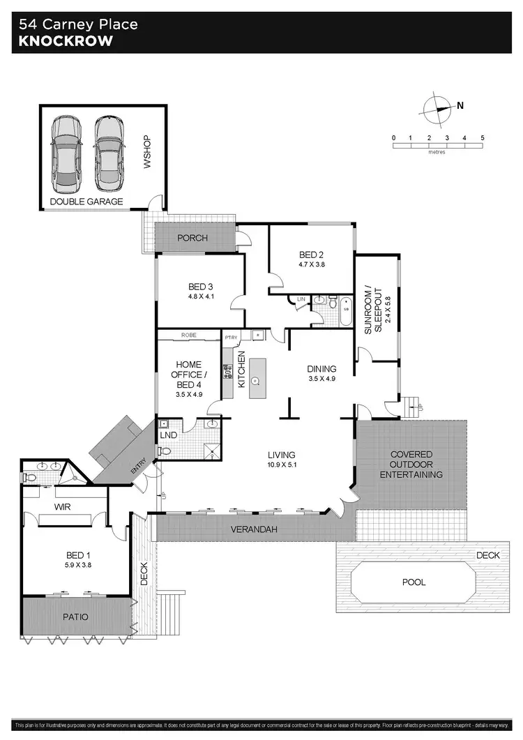 Floorplan of Homely house listing, 54 Carney Place, Knockrow NSW 2479