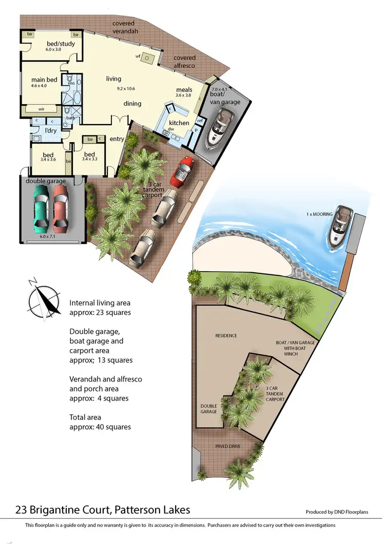 Floorplan of Homely house listing, 23 Brigantine Court, Patterson Lakes VIC 3197