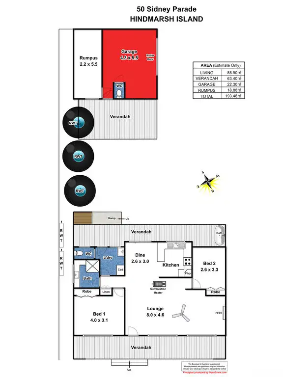 Floorplan of Homely house listing, 50 Sidney Parade, Hindmarsh Island SA 5214