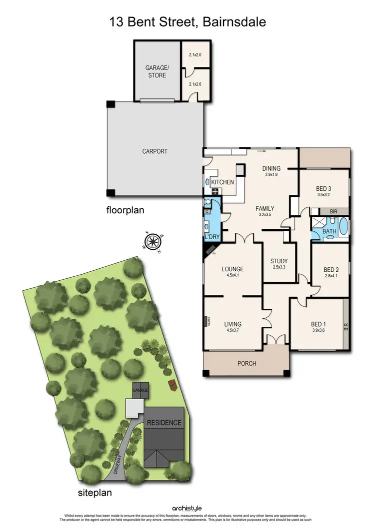 Floorplan of Homely house listing, 13 Bent Street, Bairnsdale VIC 3875
