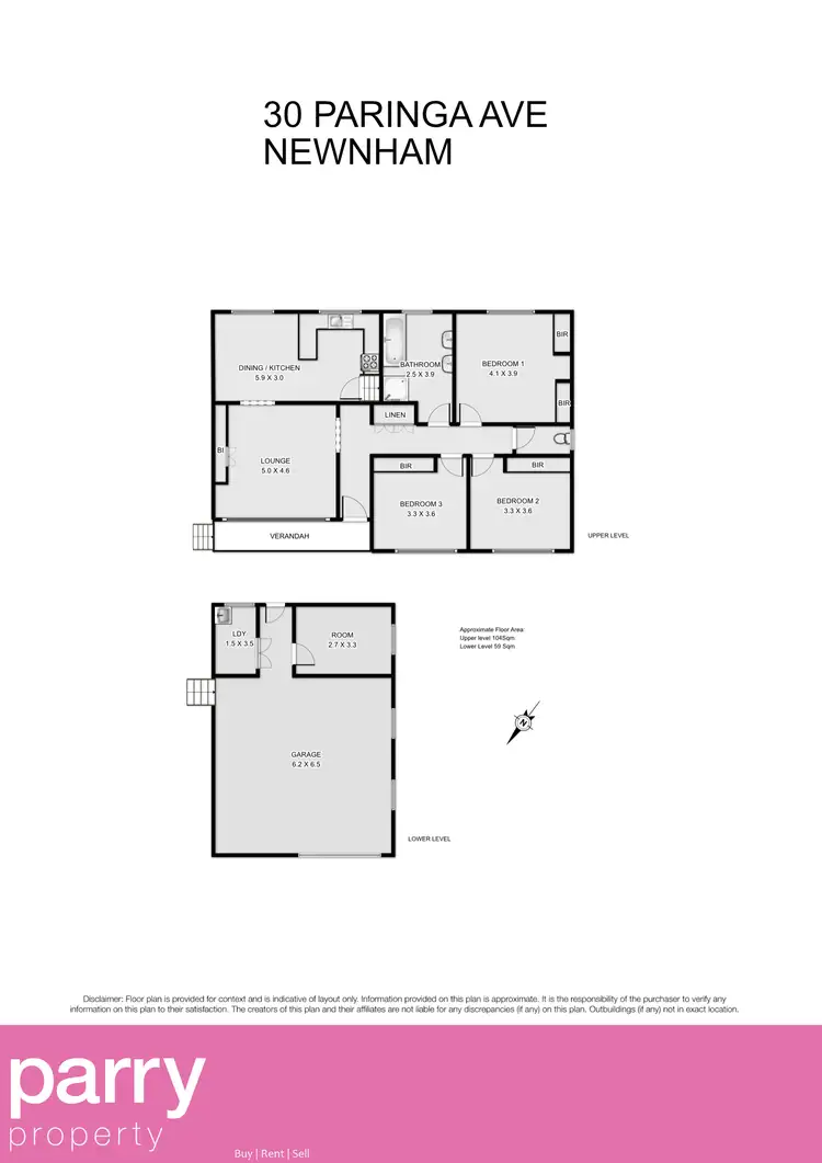 Floorplan of Homely house listing, 30 Paringa Avenue, Newnham TAS 7248
