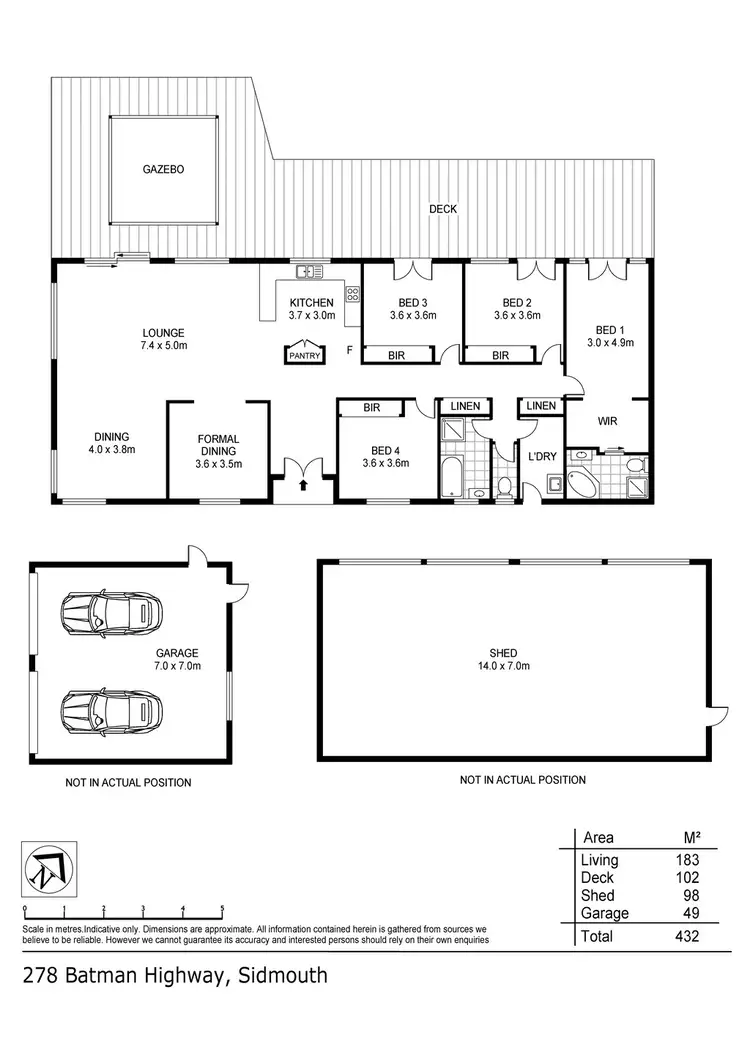 Floorplan of Homely rural property listing, 278 Batman Highway, Sidmouth TAS 7270