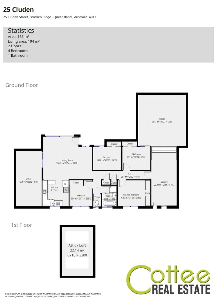 Floorplan of Homely house listing, 25 Cluden Place, Bracken Ridge QLD 4017