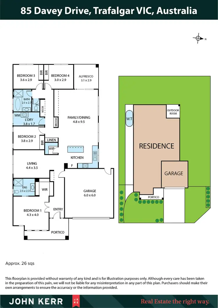 Floorplan of Homely house listing, 85 Davey Drive, Trafalgar VIC 3824