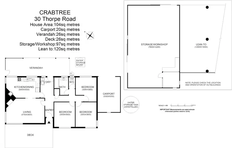 Floorplan of Homely house listing, 30 Thorpe Road, Crabtree TAS 7109