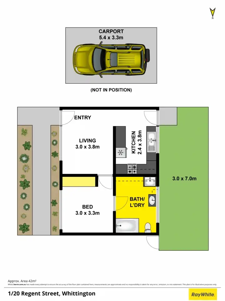 Floorplan of Homely unit listing, 1/20 Regent Street, Whittington VIC 3219