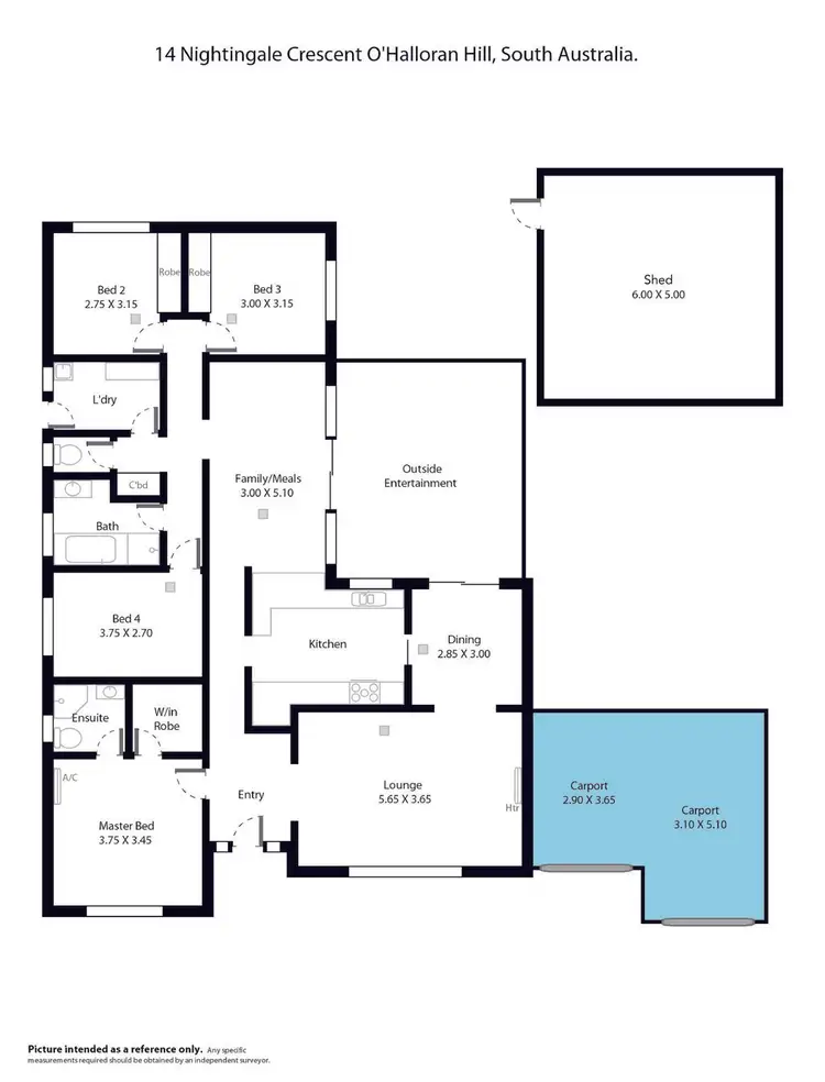 Floorplan of Homely house listing, 14 Nightingale Crescent, O'halloran Hill SA 5158