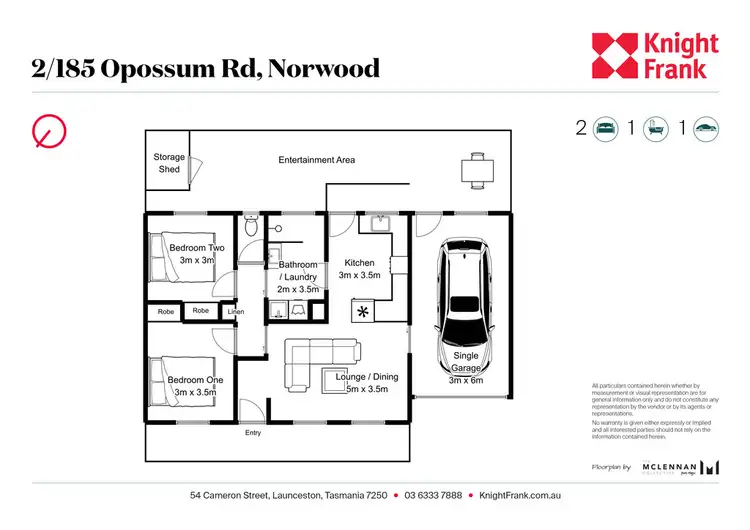 Floorplan of Homely house listing, 2/185 Opossum Road, Norwood TAS 7250