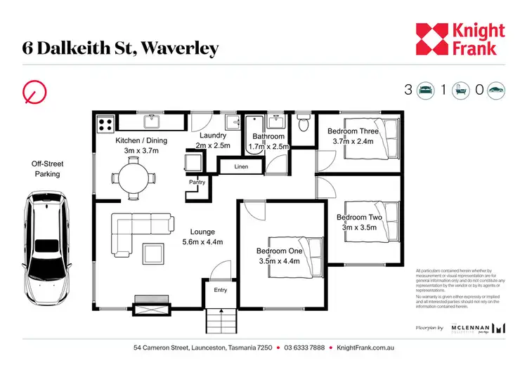 Floorplan of Homely house listing, 6 Dalkeith St, Waverley TAS 7250