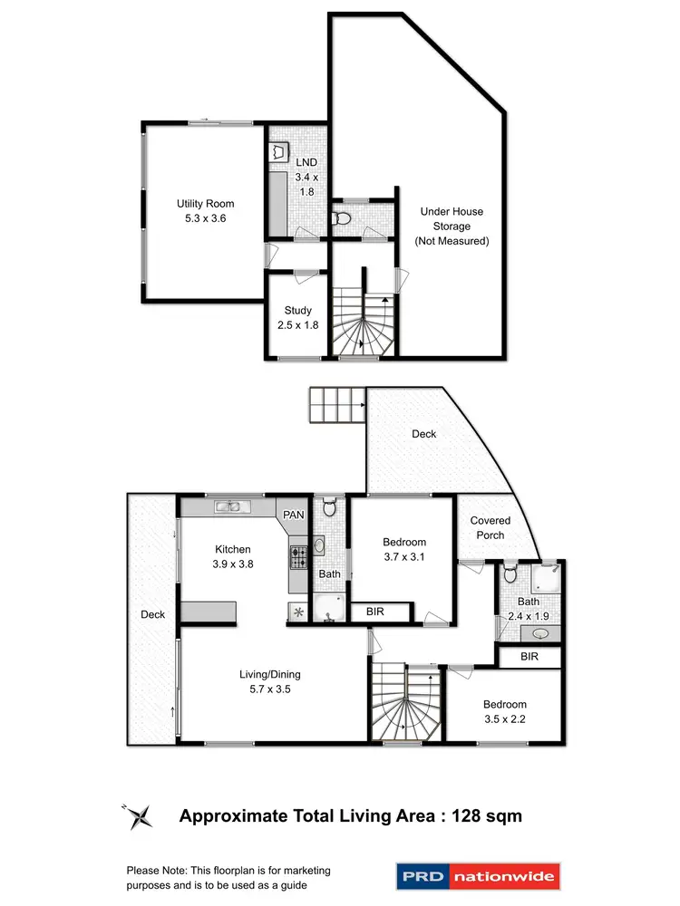 Floorplan of Homely townhouse listing, Unit 2/10 Bowden Street, Glenorchy TAS 7010