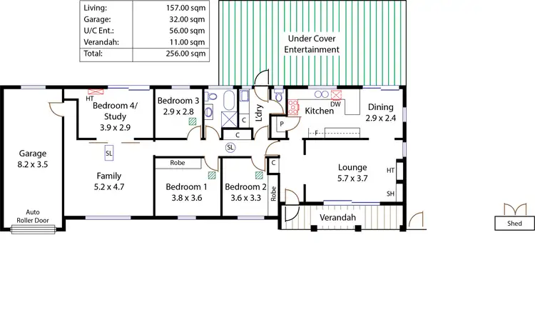 Floorplan of Homely house listing, 39 Sapphire Crescent, Highbury SA 5089