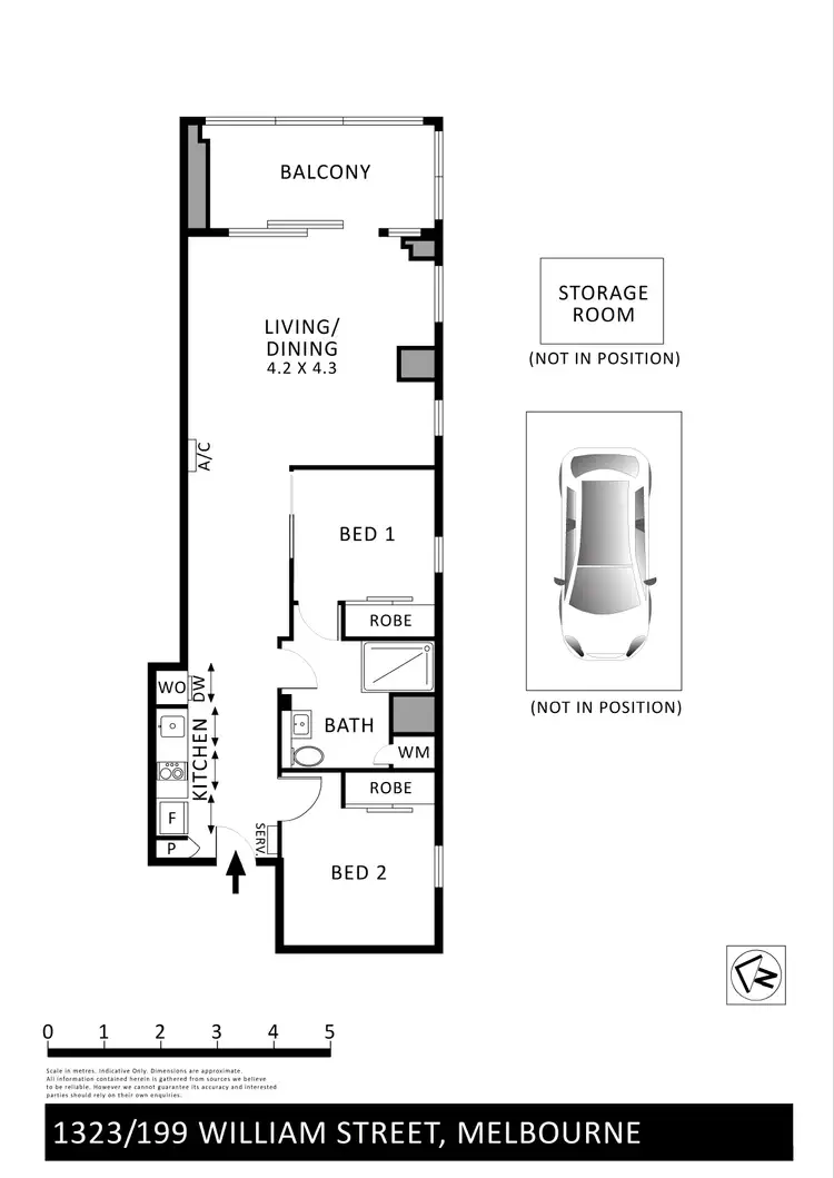 Floorplan of Homely apartment listing, 1323/199 William Street, Melbourne VIC 3000