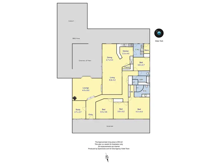 Floorplan of Homely house listing, 39 Shiffner Street, Violet Town VIC 3669