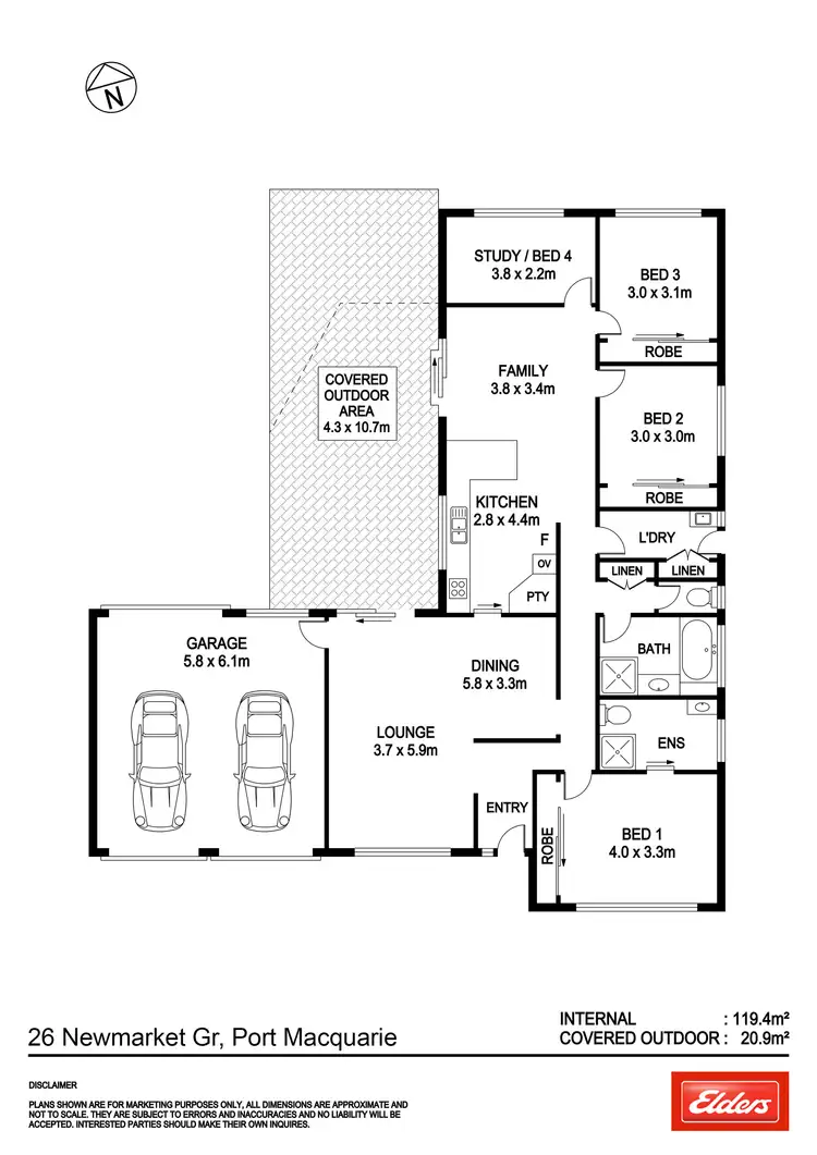Floorplan of Homely house listing, 26 Newmarket Grove, Port Macquarie NSW 2444