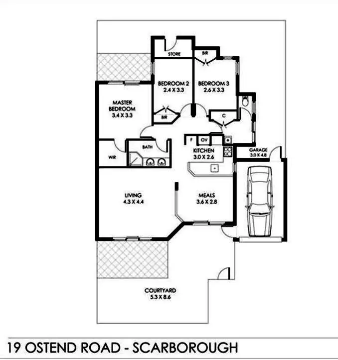 Floorplan of Homely villa listing, 19 Ostend Road, Scarborough WA 6019