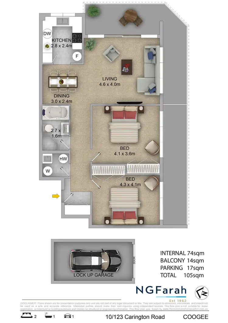 Floorplan of Homely apartment listing, 10/123-125 Carrington Road, Coogee NSW 2034