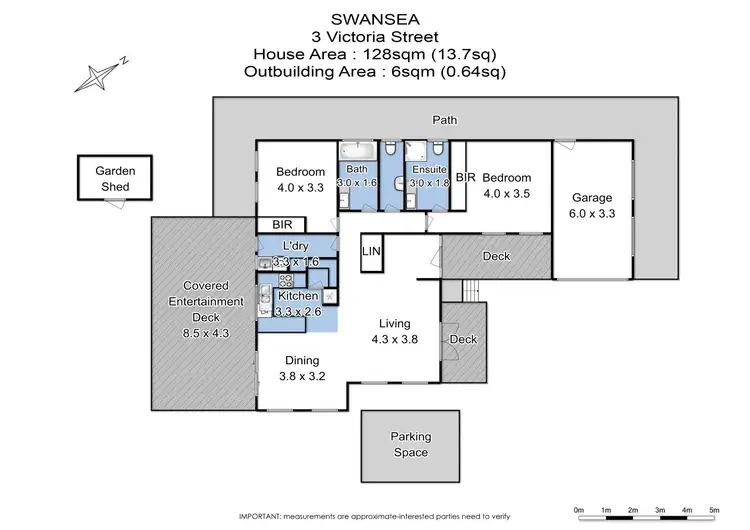 Floorplan of Homely townhouse listing, 3/3 Victoria Street, Swansea TAS 7190