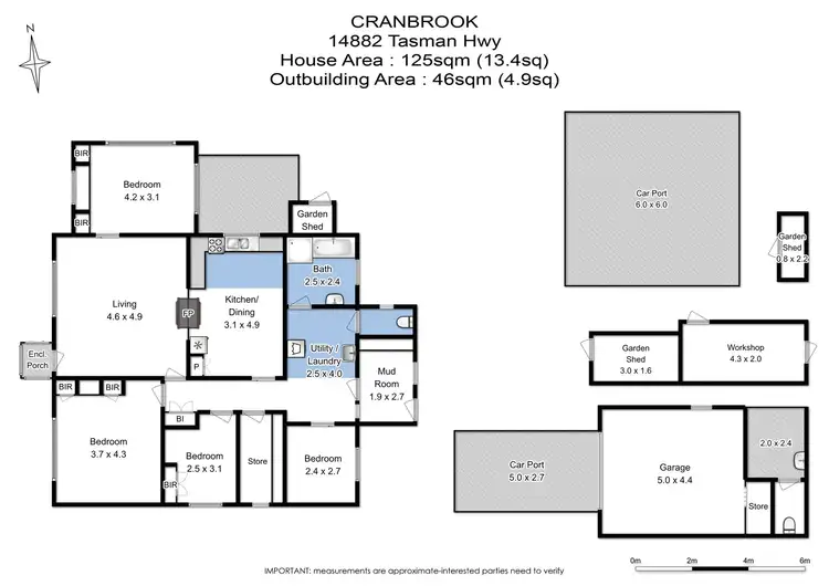 Floorplan of Homely house listing, 14882 Tasman Highway, Cranbrook TAS 7190