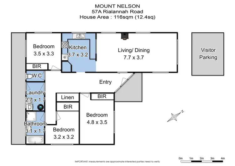 Floorplan of Homely house listing, 57A Rialannah Road, Mount Nelson TAS 7007