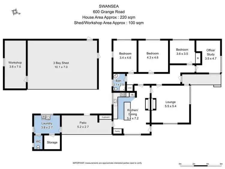 Floorplan of Homely house listing, 600 Grange Road, Swansea TAS 7190