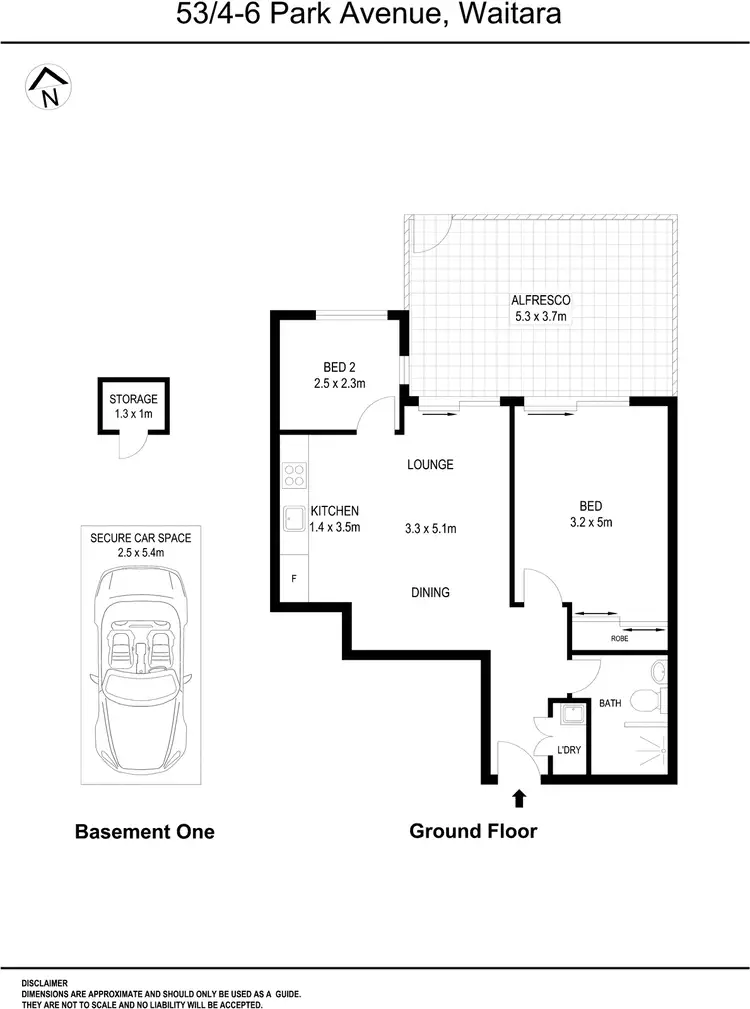 Floorplan of Homely apartment listing, 53/4-6A Park Avenue, Waitara NSW 2077