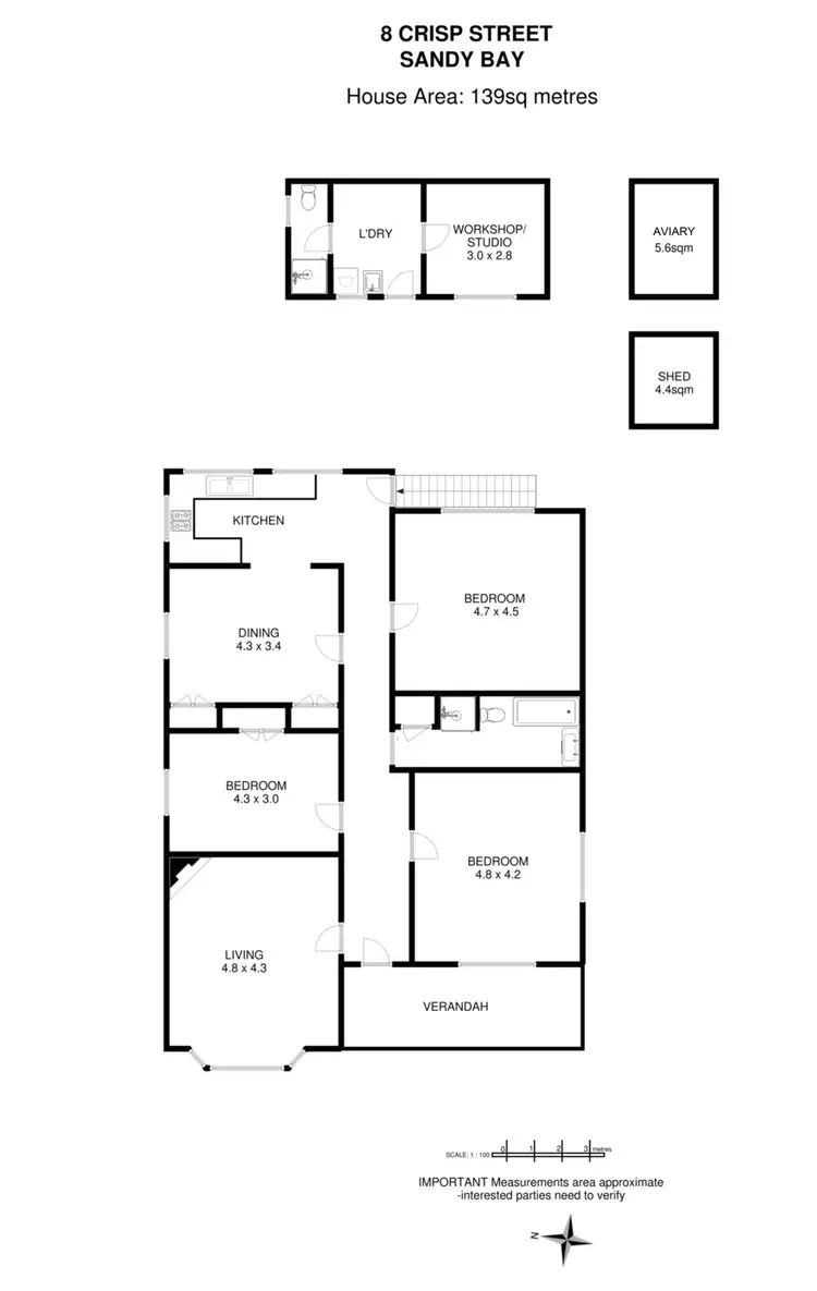 Floorplan of Homely house listing, 8 Crisp Street, Sandy Bay TAS 7005