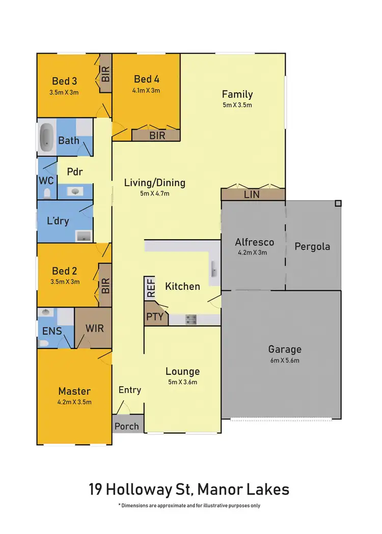 Floorplan of Homely house listing, 19 Holloway Street, Manor Lakes VIC 3024