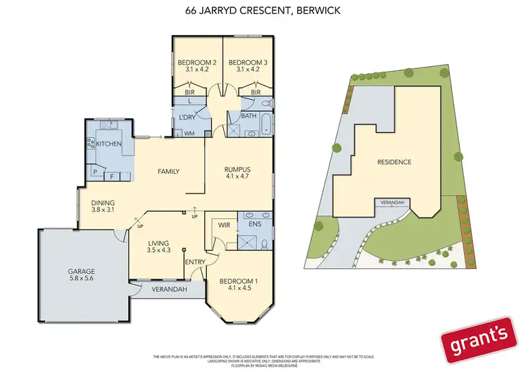Floorplan of Homely house listing, 66 Jarryd Crescent, Berwick VIC 3806