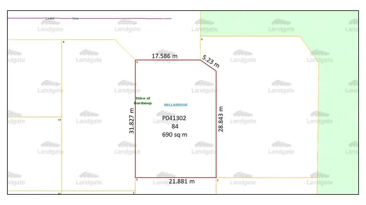 Floorplan of Homely land listing, 6 Cadell View, Millbridge WA 6232