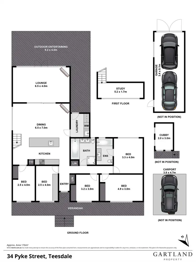 Floorplan of Homely house listing, 34 Pyke Street, Teesdale VIC 3328