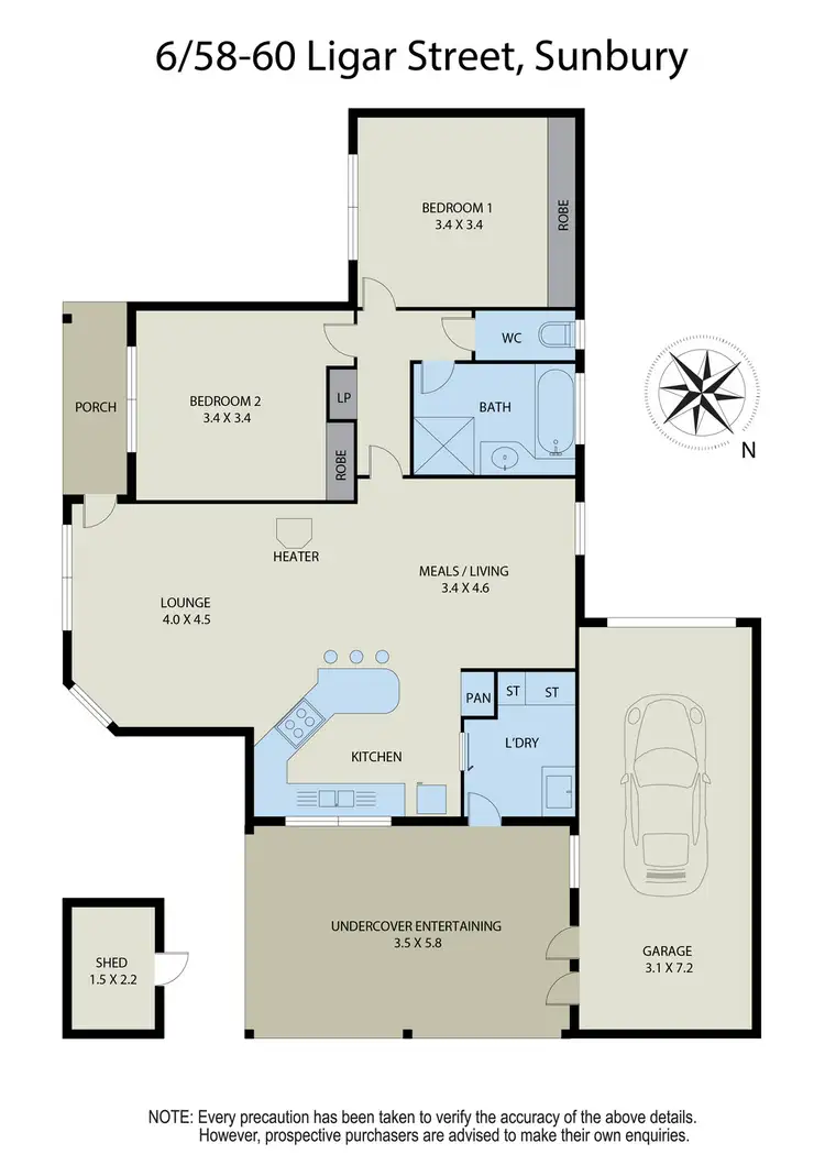 Floorplan of Homely unit listing, Unit 6/58-60 Ligar Street, Sunbury VIC 3429