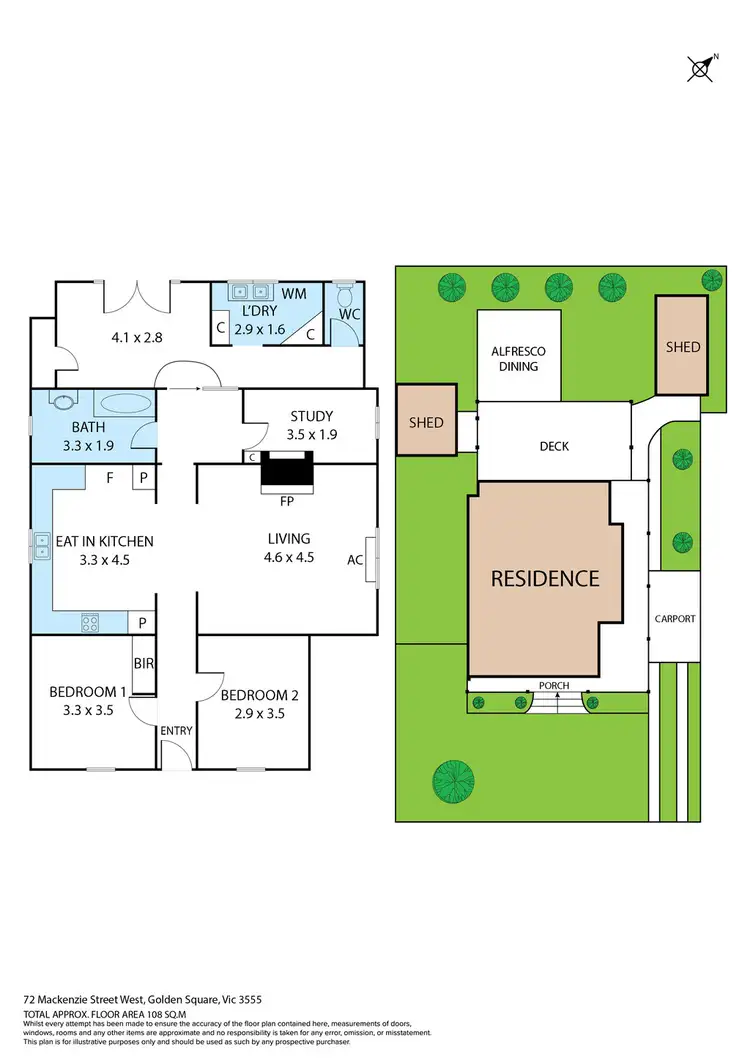 Floorplan of Homely house listing, 72 Mackenzie Street West, Golden Square VIC 3555