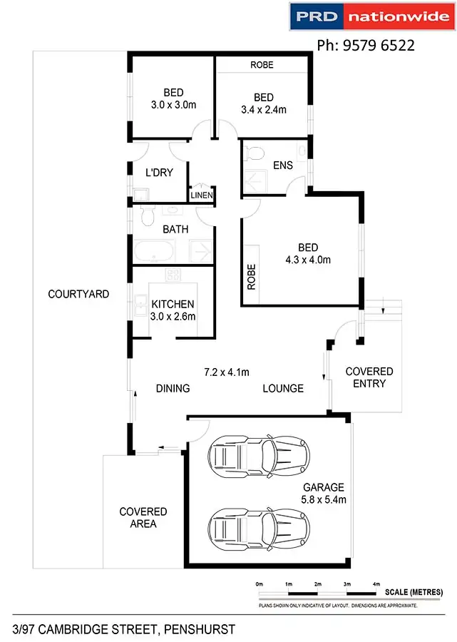 Floorplan of Homely townhouse listing, 3/97 Cambridge Street, Penshurst NSW 2222