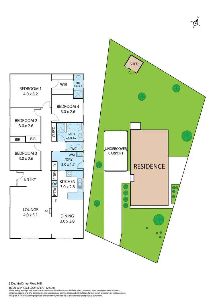 Floorplan of Homely house listing, 2 Deakin Drive, Flora Hill VIC 3550