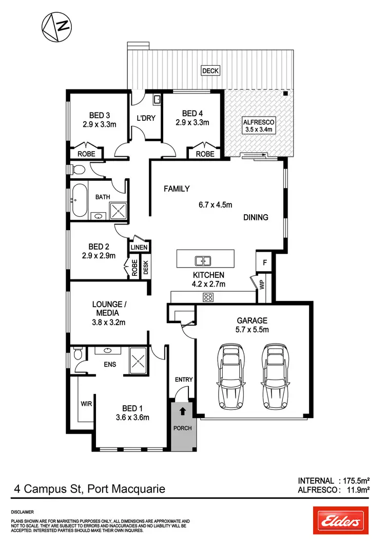 Floorplan of Homely house listing, 4 Campus Street, Port Macquarie NSW 2444