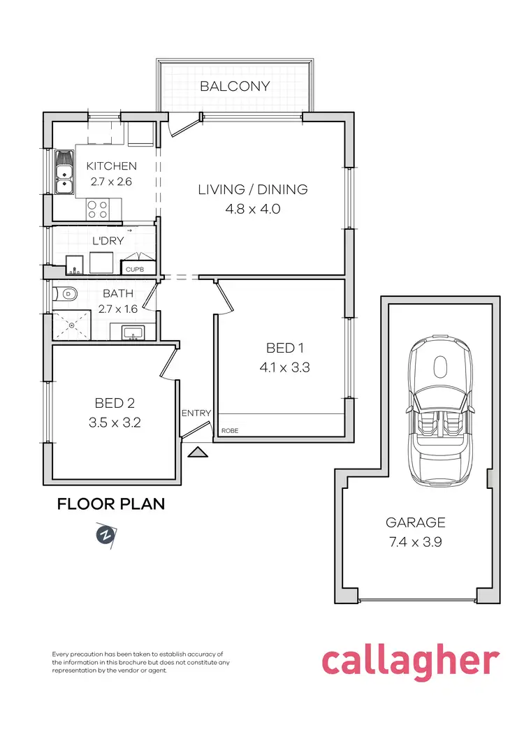 Floorplan of Homely apartment listing, 5/37 Kensington Road, Kensington NSW 2033