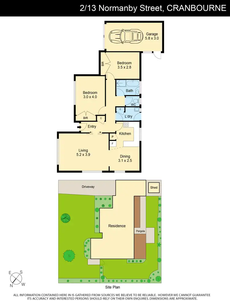 Floorplan of Homely unit listing, 2/13 Normanby Street, Cranbourne VIC 3977